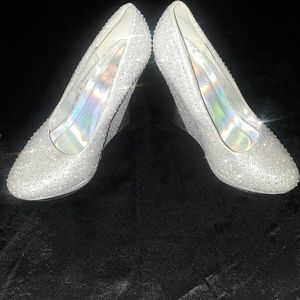 Women's crystal wedge heels